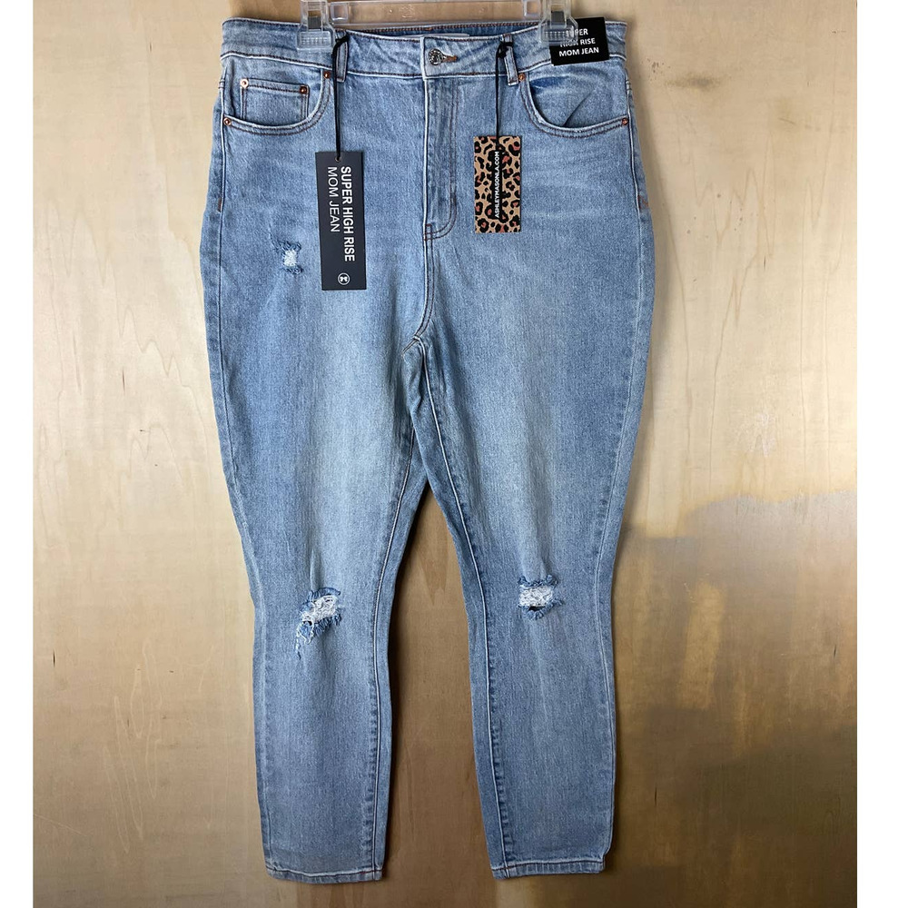 Ashley Mason‎ Jeans Womens 17 High Rise Mom Distressed